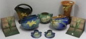 9 PIECE LOT ROSEVILLE POTTERY