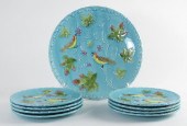 (9) Piece Majolica Cake Setall