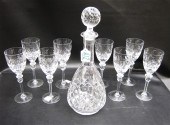 9 PIECE ROGASKA CRYSTAL DECANT