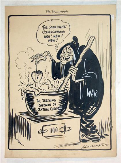 9 pieces.  (Cartoon Art.)