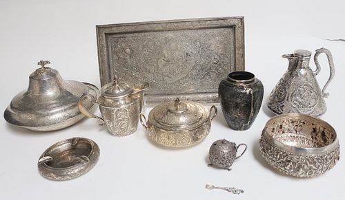 9 PIECES OF BURMESE/INDIA SILVER9