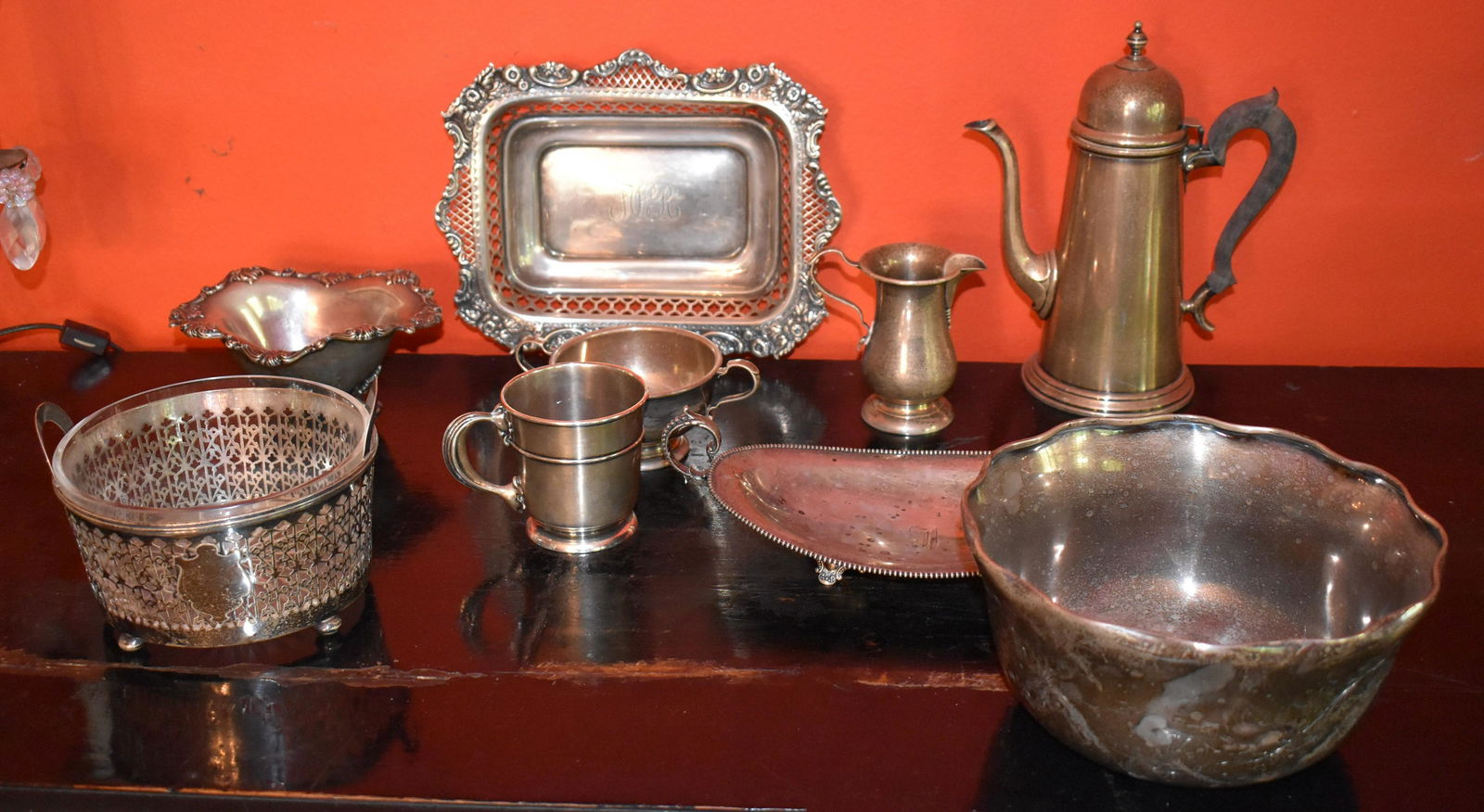 9 PIECES OF STERLING SILVERtotal