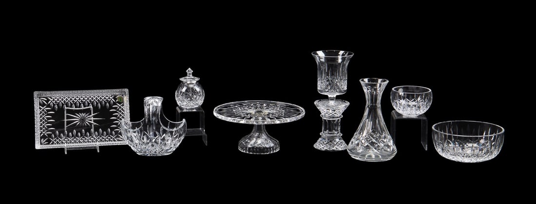 9 PIECES OF WATERFORD CRYSTAL