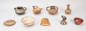 9 PIECES PRE-COLUMBIAN POTTERY