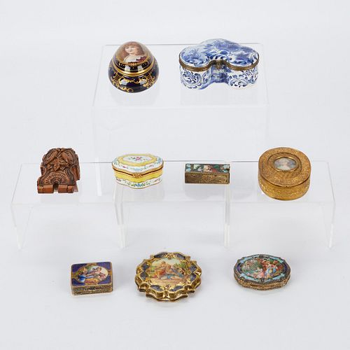 9 PORCELAIN, WOOD, & ENAMELED