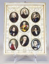 9 PORTRAIT MINIATURES OF COMPO