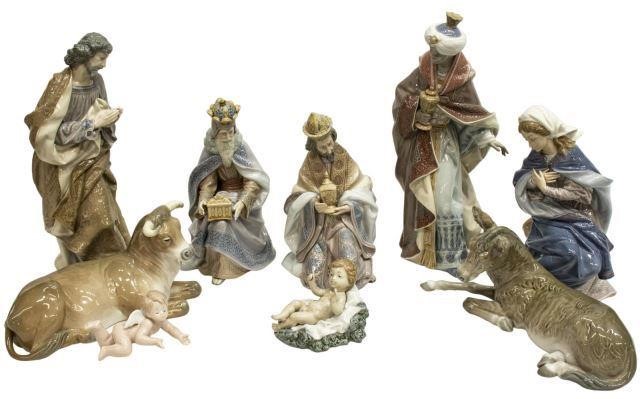 (9) RETIRED LLADRO PORCELAIN
