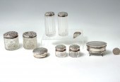 9 SILVER & GLASS DRESSER SET I