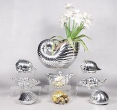 (9) Silver & gold tone seashel