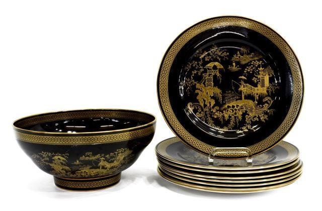 (9) SPODE CHINOISERIE PARCEL GILT