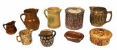 (9) Sponged and Style Pottery