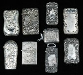 9 STERLING SILVER MATCH SAFES