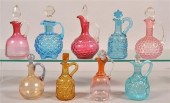 9 VARIOUS VICTORIAN ART GLASS