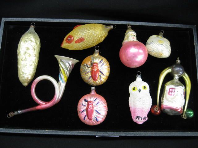 9 Victorian Blown Glass Christmas