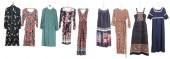 (9) Vintage dress grouping to