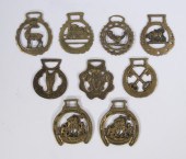 (9) VINTAGE HORSE BRASSES Coll