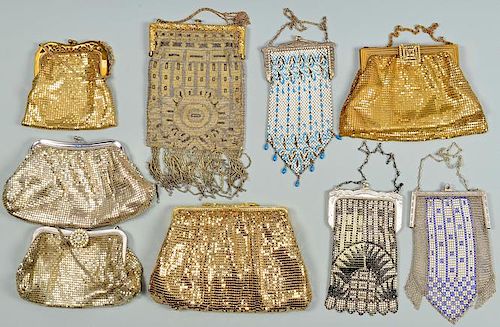 9 VINTAGE LADIES PURSES INCL. W &