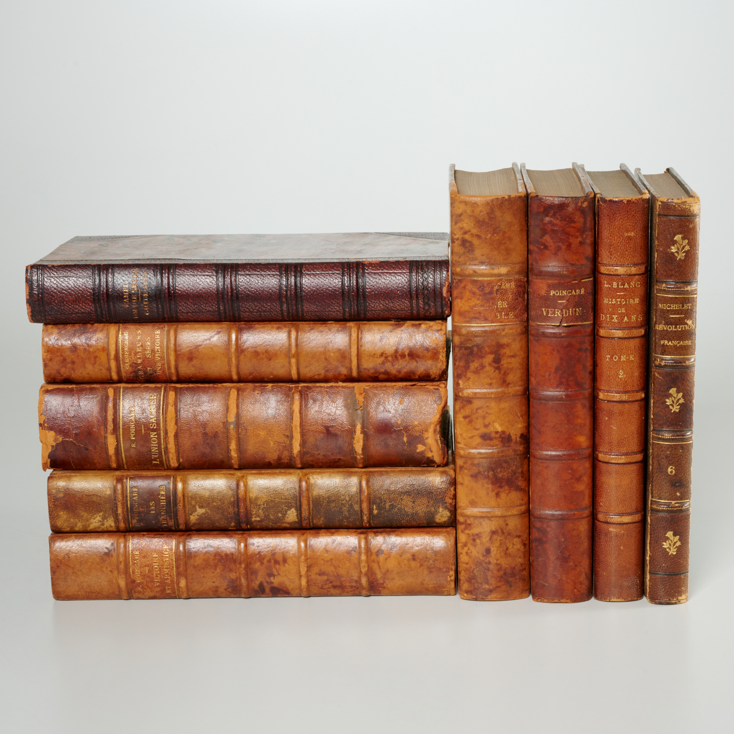 (9) VOLS. LEATHER BINDINGS