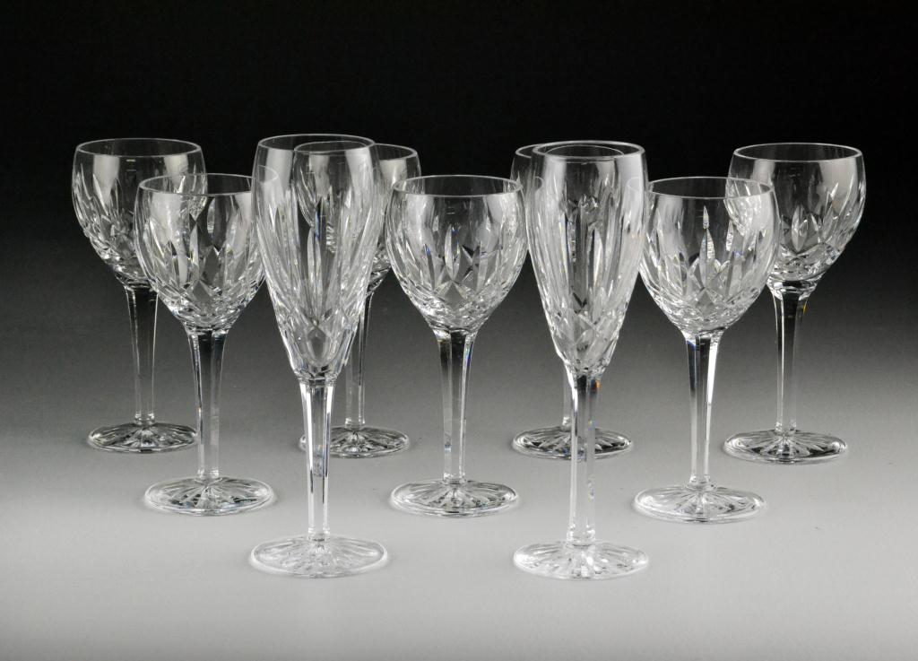 (9) Waterford Crystal Wine &