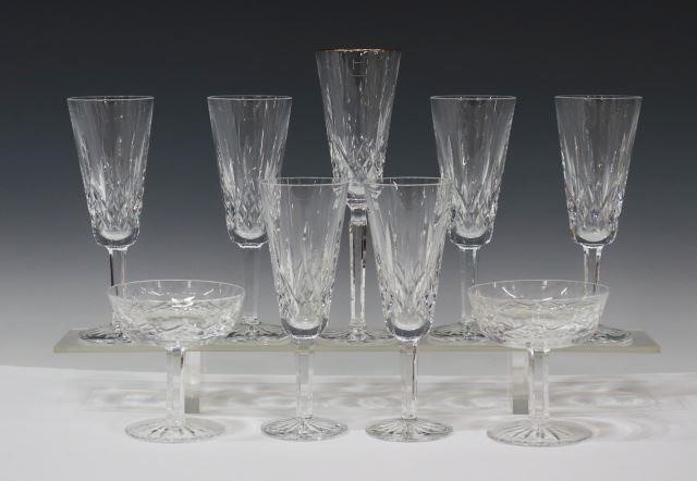 (9) WATERFORD LISMORE CUT CRYSTAL