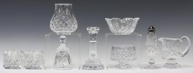 (9) WATERFORD LISMORE CUT CRYSTAL