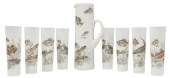 (9) WHITE OPAQUE GLASS FISH PA