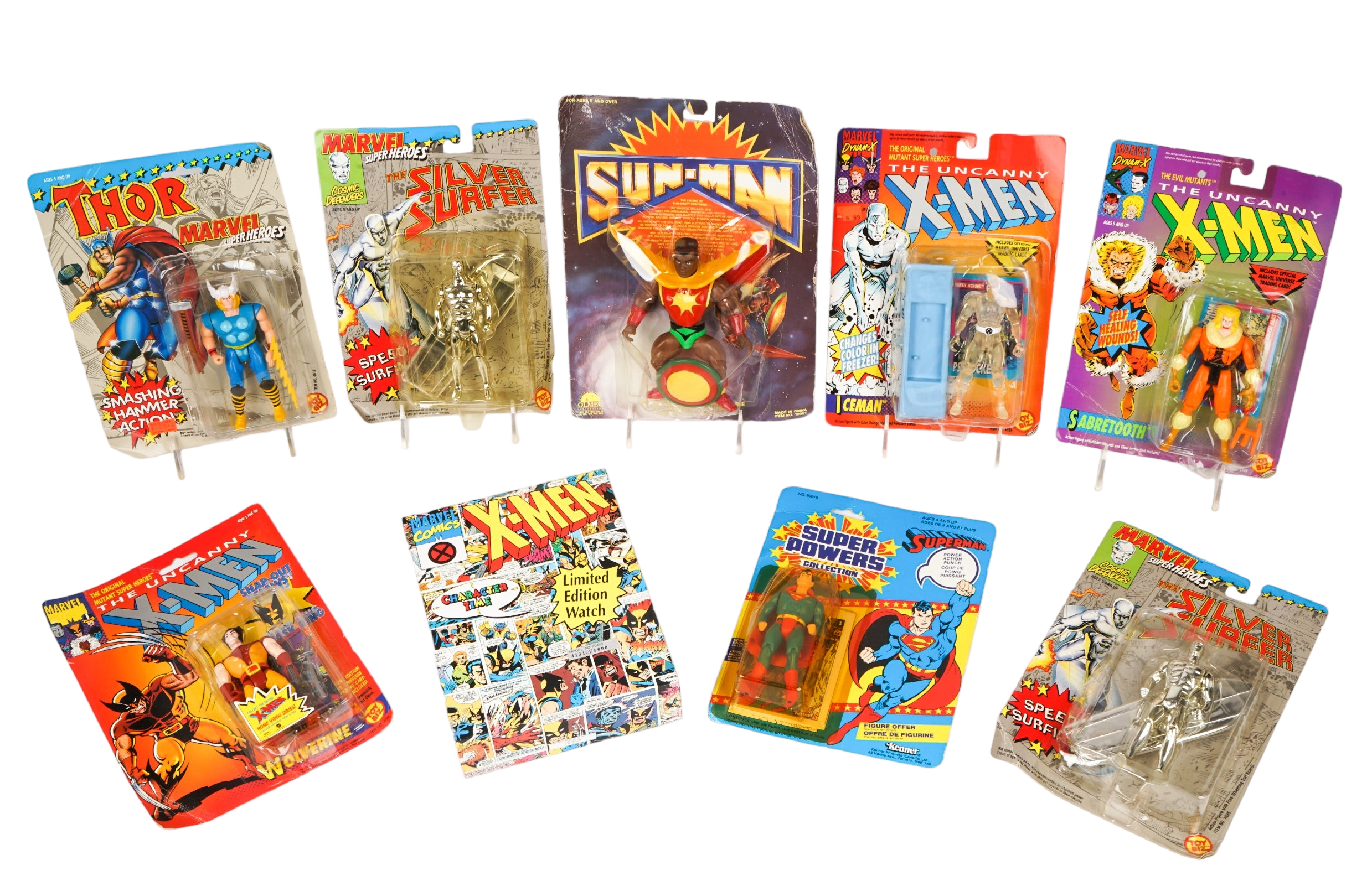 (9) X-Men and super hero items, c/o