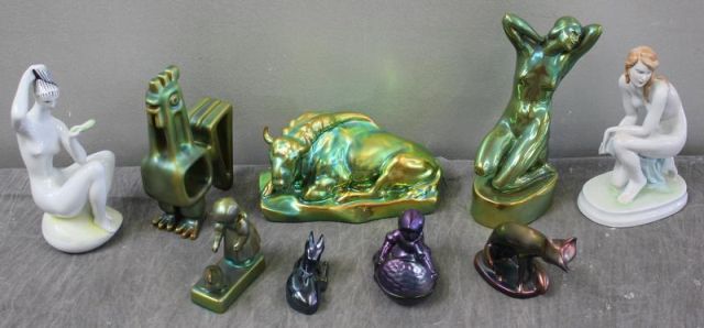 9 Zsolnay Hungarian Porcelain