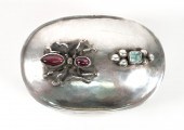 900 SILVER INSECT BOX W/ EMERA