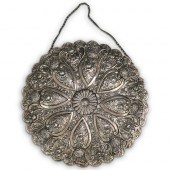 900 SILVER REPOUSSE WALL MIRRO