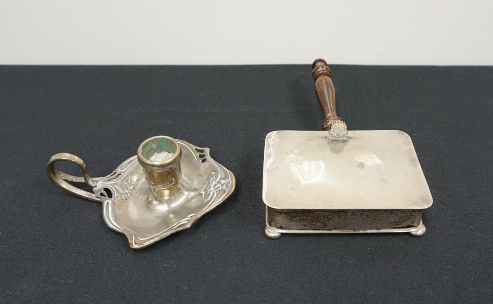 900-SILVER TREEN HANDLE WARMING PAN