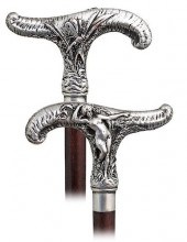 92. FIGURAL ART NOUVEAU CANE -
