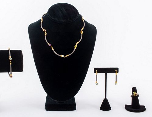 925 BLACKENED SILVER 14K COLORED
