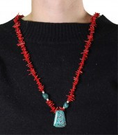 925 RED BRANCH CORAL, TURQUOIS