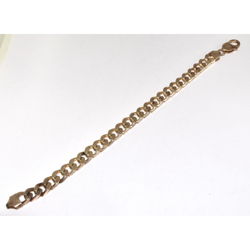 925 silver plain flat link bracelet