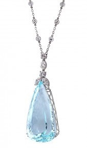 93.91 CT AQUAMARINE PENDANT SE