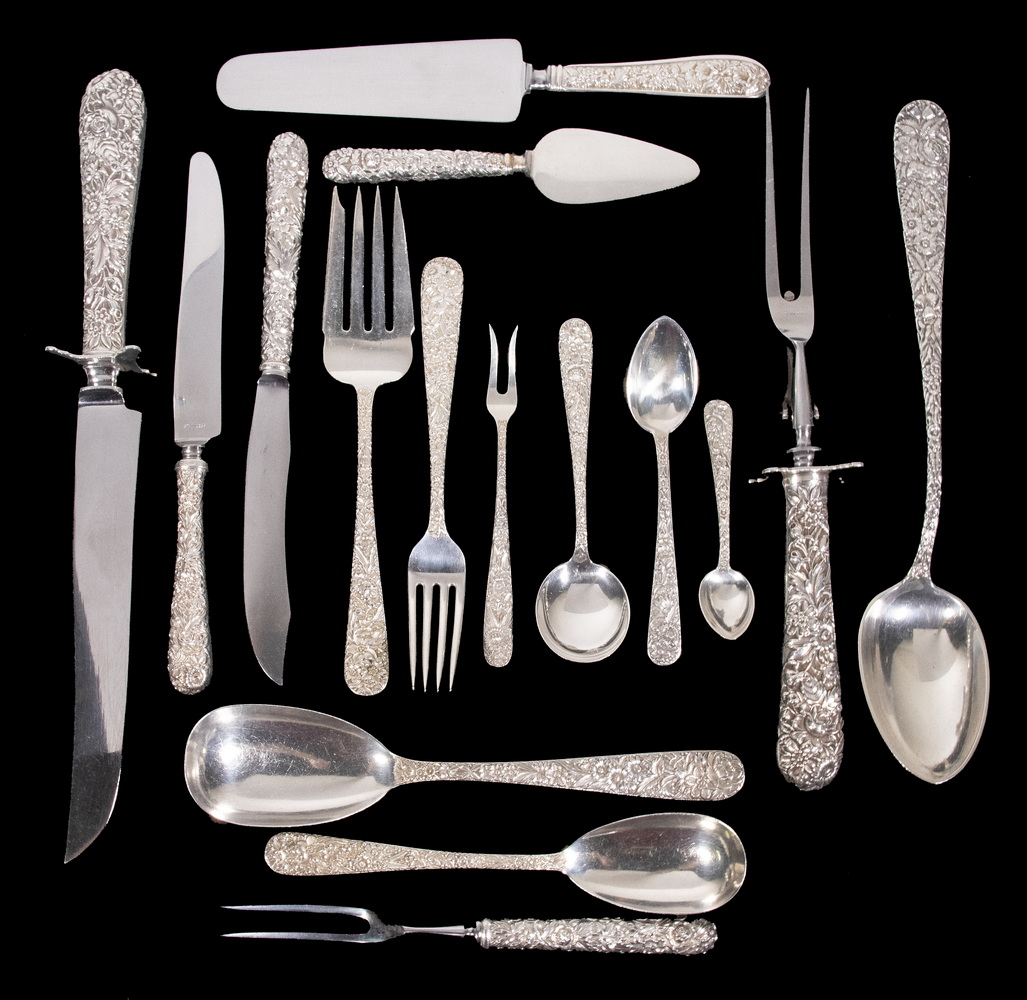 (94 PCS) S. KIRK & SON "REPOUSSE"