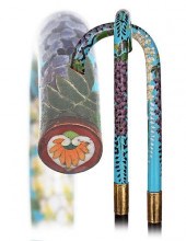 95. CLOISONNé ENAMEL CANE -CA.