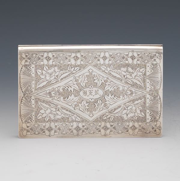 950 SILVER CIGARETTE CASE 5" x 3 ¼"