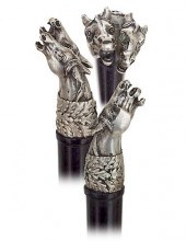 96. SILVER TURF CANE -CA. 1890