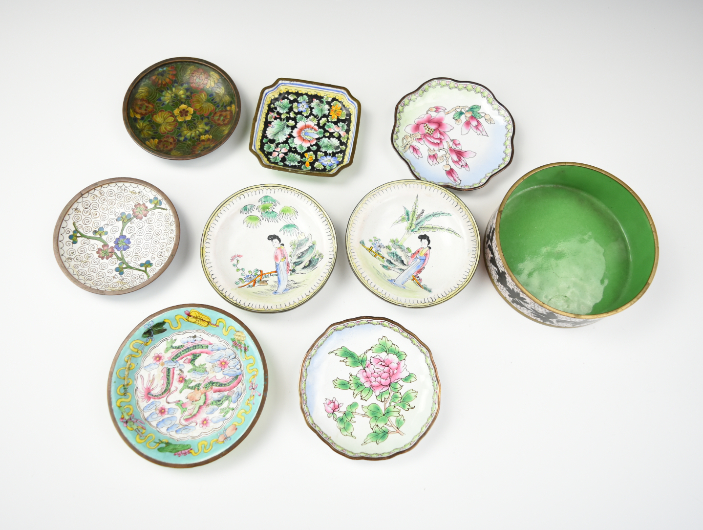 (9)CHINESE CANTON ENAMEL PLATE