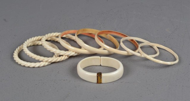 (9)Chinese Ivory BanglesFinely