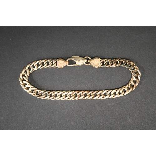 9ct gold bracelet faintly marked,