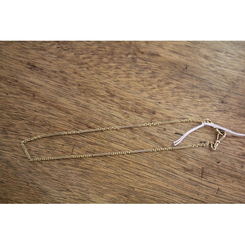 9ct Gold fob chain, approx 7gms