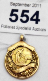 9ct Snooker Medal (10.3g)