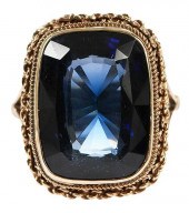 9KT. RINGsynthetic blue sapphi