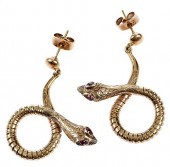 9KT. SNAKE EARRINGStubogas sty
