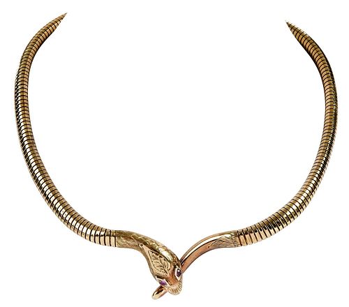 9KT. SNAKE NECKLACEflexible tubogas