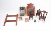 9PC ANTIQUE DOLL FURNITURE CHA