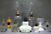 9PC ANTIQUE FLINT PRESSED GLAS